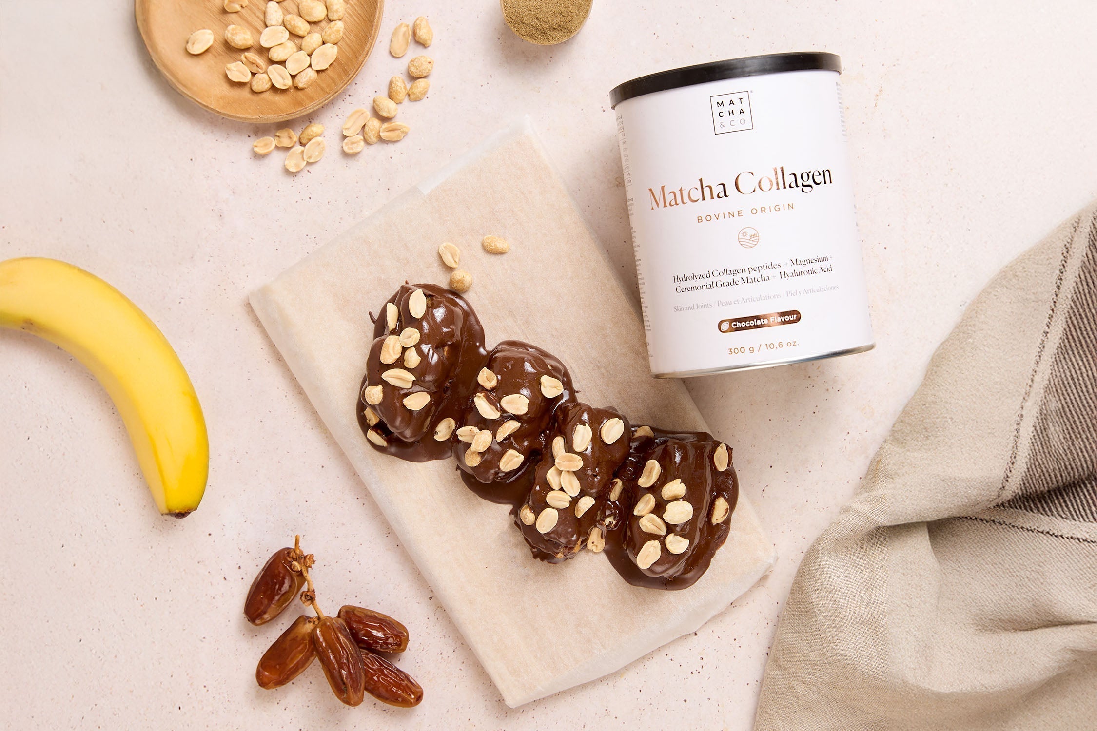 Banana snickers with Matcha Collagen – Matcha & CO