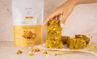Matcha Golden Milk blondies