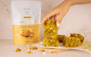Matcha Golden Milk blondies